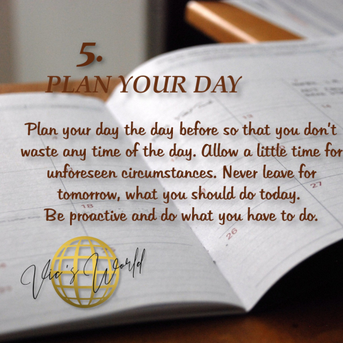 Plan your day